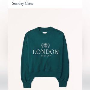 NWT Abercrombie London Sunday Crew Sweatshirt
